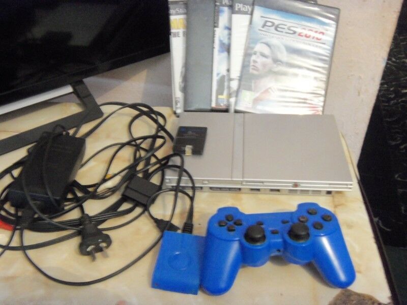 Play 2, PS2, 1 joystick inhalambrico, memoria, juegos,