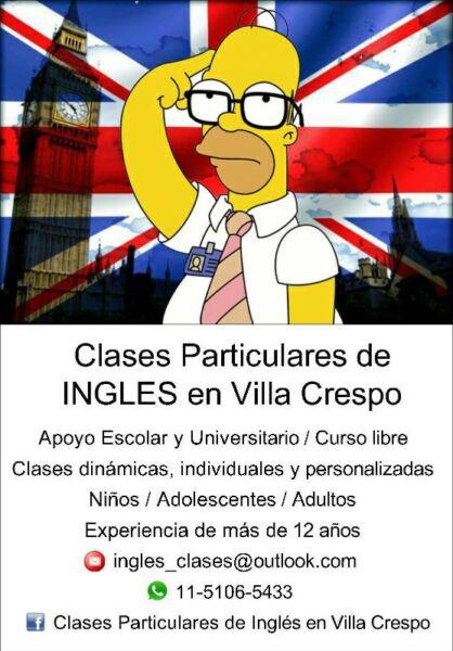 Profesora de Ingles Particular en Villa Crespo