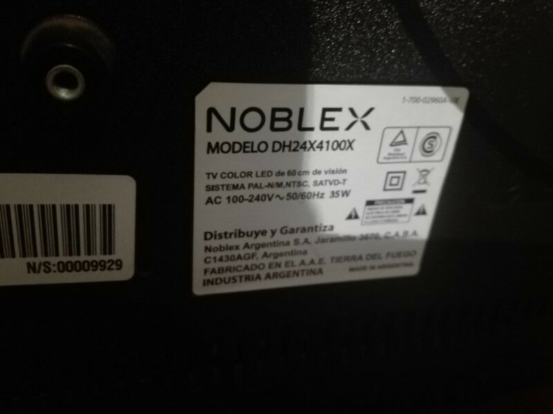 tv led noblex dh24xx para repuesto o para reparar