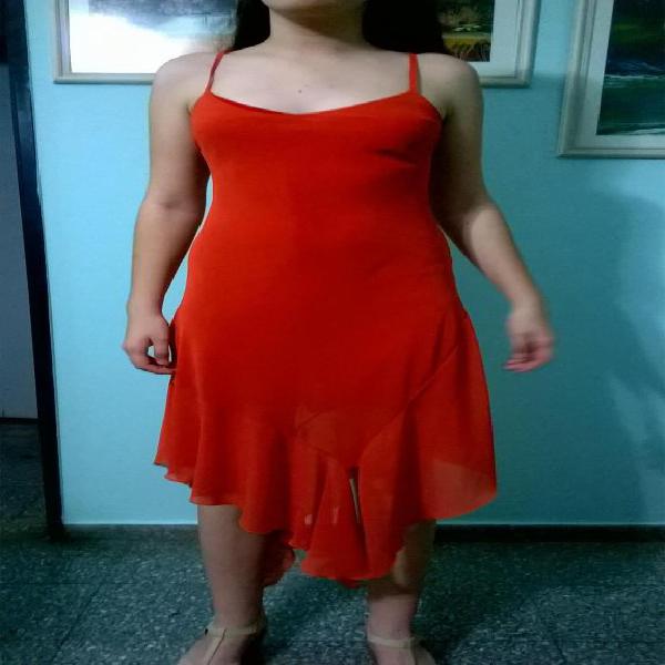 Vestido de gasa satinado