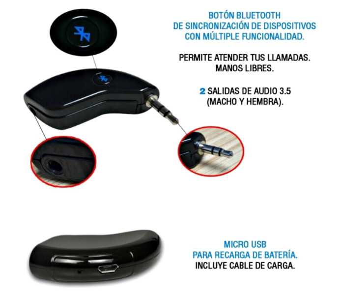 Adaptador receptor Bluetooth