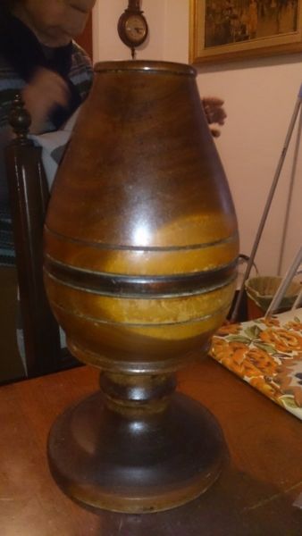 Mate enorme de madera - Antiguo estilo mortero