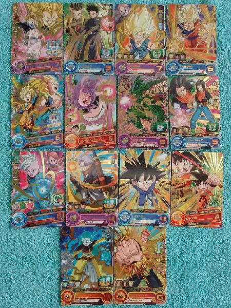 Set 45 Cartas Dragon Ball Heroes Doradas