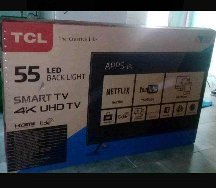 Smart tv 55' 4k uhd.