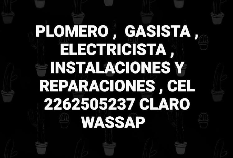 ELECTRICISTA, REPARACION DE TECHOS, ALBAÑIL, PLOMERO,,