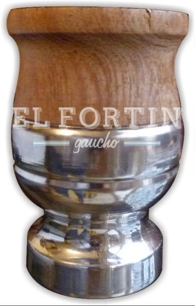 Mate Copa Algarrobo con 1/2 forro Aluminio