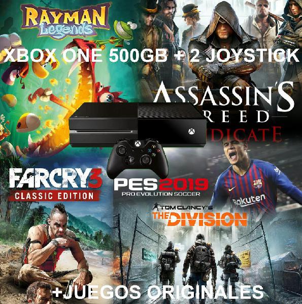 Xbox One 500gb + 2 Joystick + Juegos