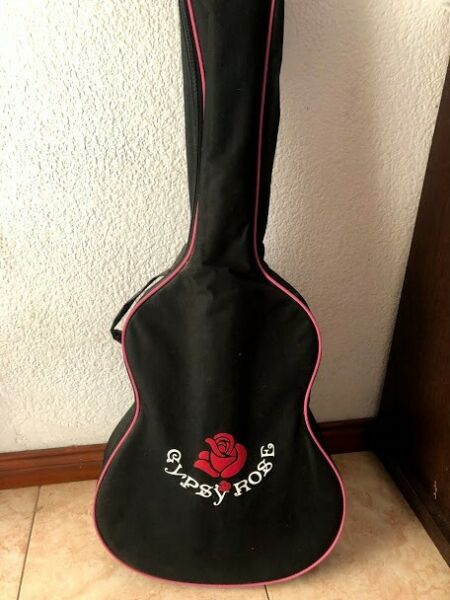 Guitarra acústica Gypsy Rose con funda y sin uso