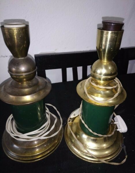 Dos lamparas antiguas usadas FUNCIONANDO veladores