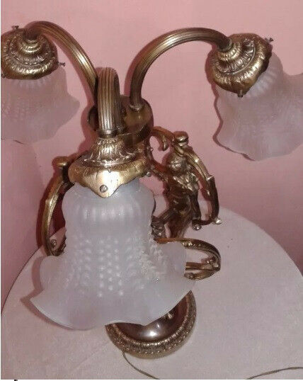 Lámpara Antigua de Bronce