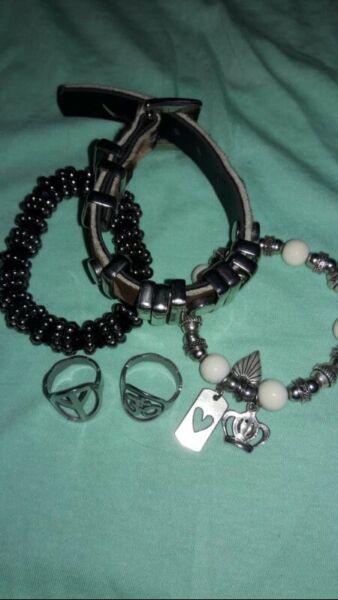 set pulsera anillos