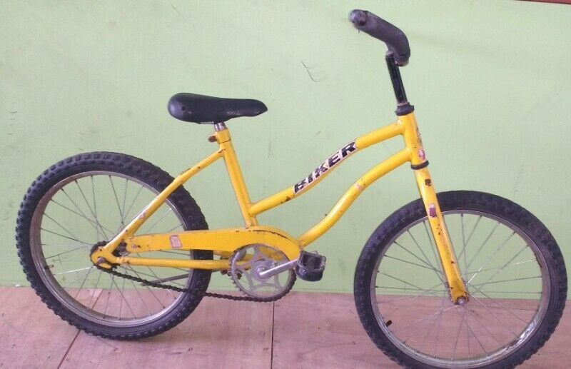 Bicicleta playera rod 20 usada amarilla