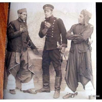 1919 rara y antigua foto postal uniformes