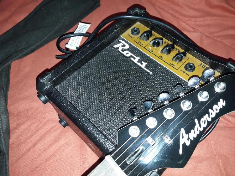 Guitarra Electrica Stratocaster Anderson Amplificador Funda