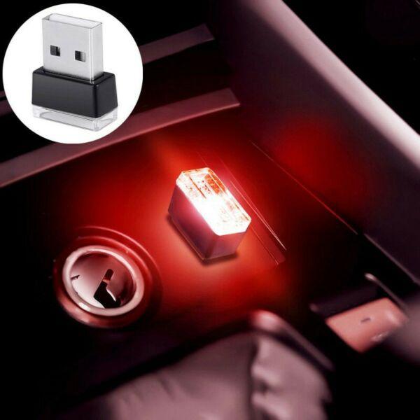 Usb Auto Iluminacion Led Rojo Cenicero Porta Objeto Caba