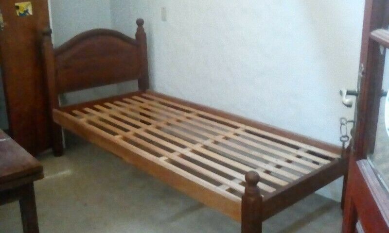 Cama algarrobo 1 plaza