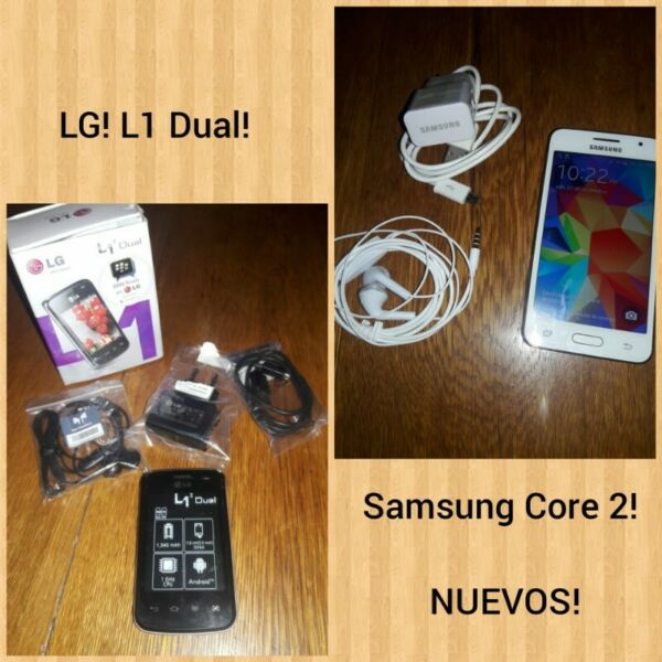 Celulares! Lg L1 Dual! Samsung Core 2 ! NUEVOS!