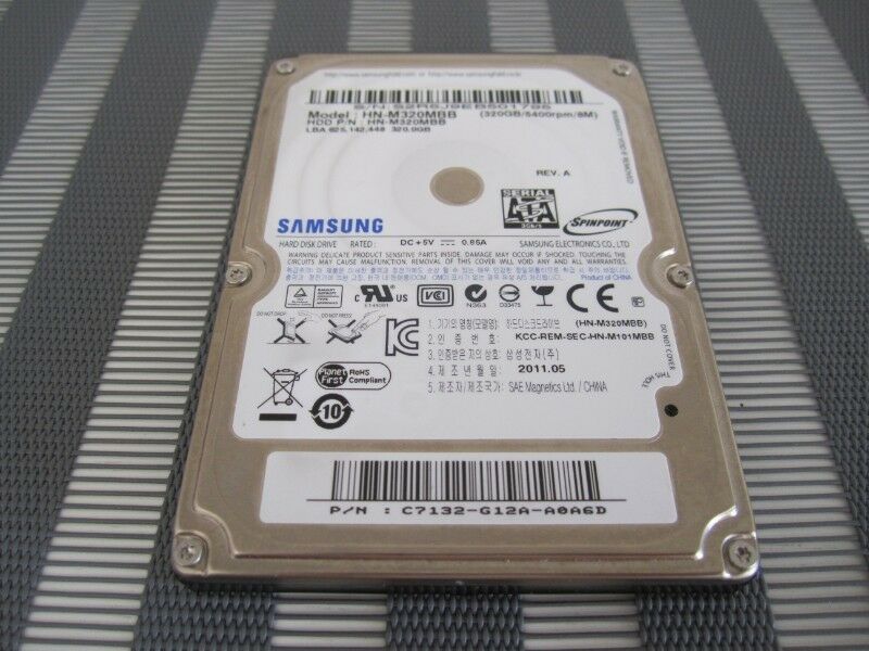 Samsung HN-M320MBB 2.5in 320GB SATA 3.0Gb/s  RPM -