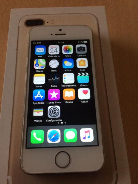 Iphone 5s 16 GB Gold como nuevo liberado para cualquier