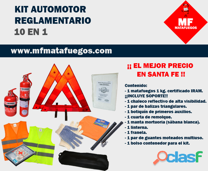 Kit reglamentario automotor.