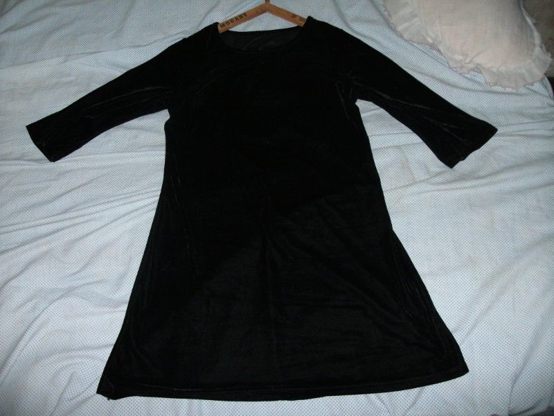 vestidito terciopelo elastizado talle m largo 82 cm