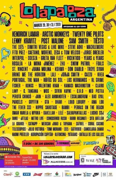 Entrada lollapalooza 