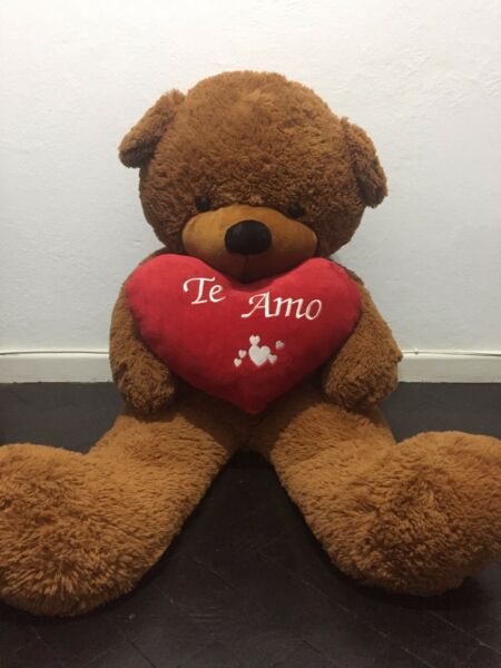 Oso de peluche 1mt con corazón