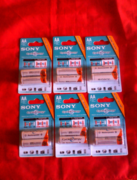 Pilas Recargables Sony Cycle Energy DobleAA Mah2u Apto