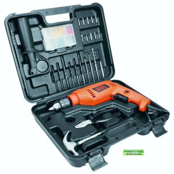 TALADRO BLACK AND DECKER 550 W MALETÍN Y 88 ACCESORIOS