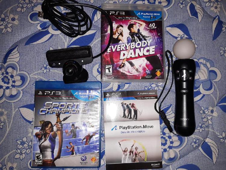 Kit Ps Move Ps3 2 Juegos