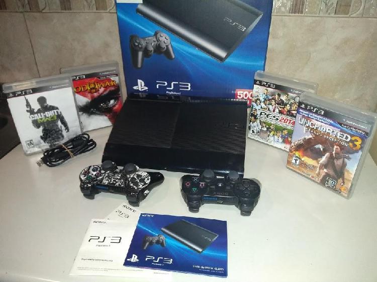 PlayStation 3 500GB 2 Joysticks 4 Juegos