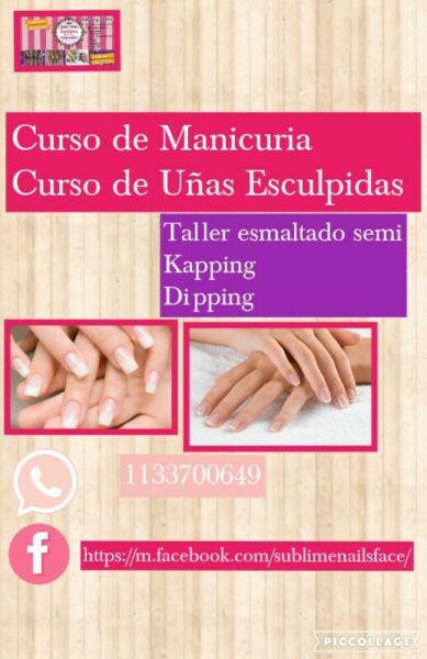 cursos manicuria, uñas esculpidas