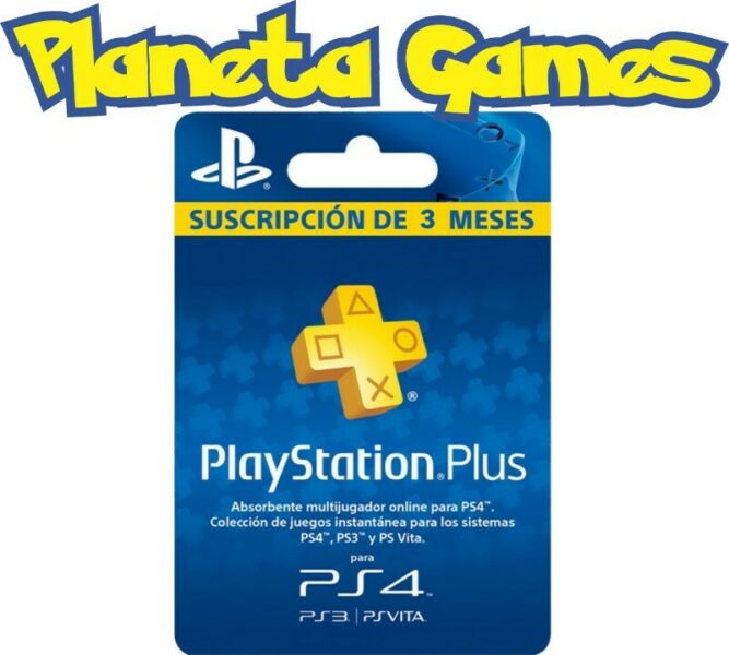 Playstation Plus 3 Meses Tarjeta Oficial