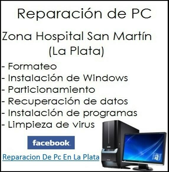 REPARACIÓN Y VENTA DE PC EN LA PLATA. ZONA HOSPITAL SAN