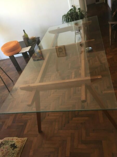 mesa de vidrio