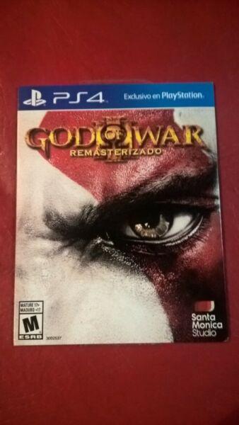 vendo juego ps4 god of war remasterizado usado en sobre