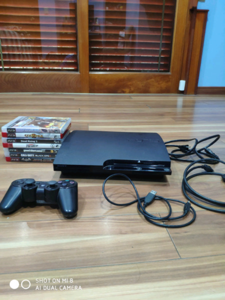 Playstation Ps3 Slim 250gb + Control Generico + 7 juegos