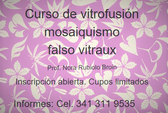 CURSOS DE VITROFUSION - MOSAIQUISMO - FALSO VITRAUX