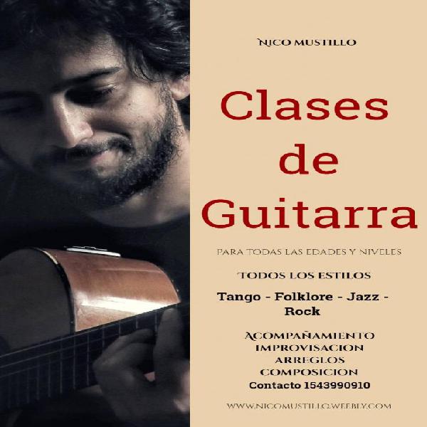 Clases De Guitarra Nicolás Mustillo Villa General Mitre,