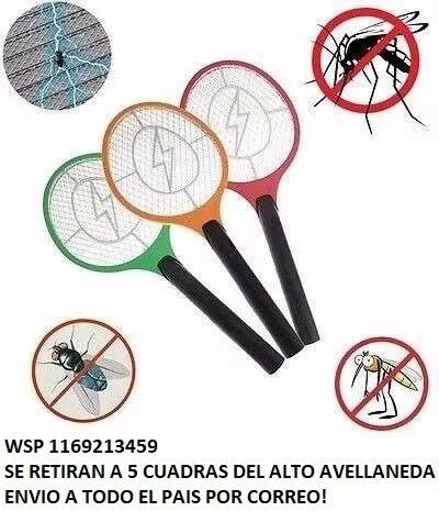 Raqueta Paleta Mata Mosquitos Moscas Descarga Eléctrica