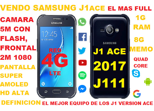 VENDO IMPECABLE J1 ACE 17 4G LTE QUAD CORE 1G RAM
