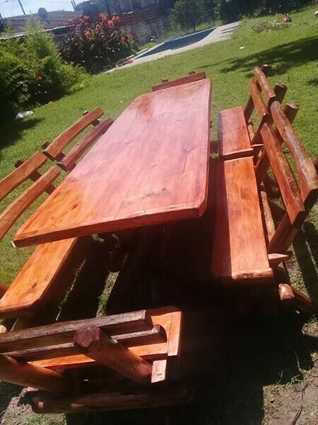 mesas de madera rustica