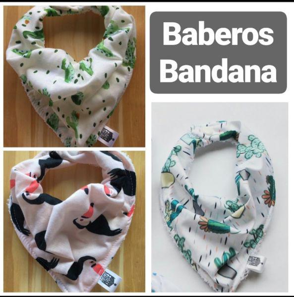 Baberos bandana para bebes cactus/tucanes baby shower