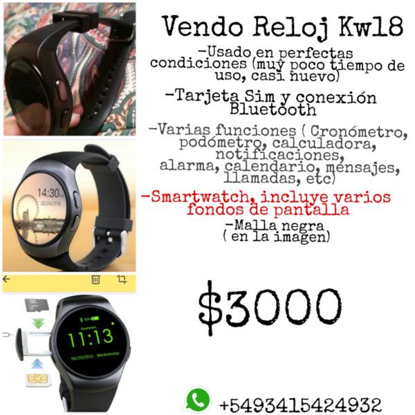 SMARTWATCH K18, tarjeta Sim y Bluetooth