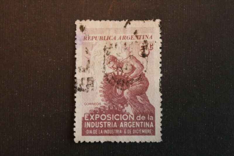 ESTAMPILLA EXPOSICIÓN IND. ARG., DÍA DE LA INDUSTRIA 6