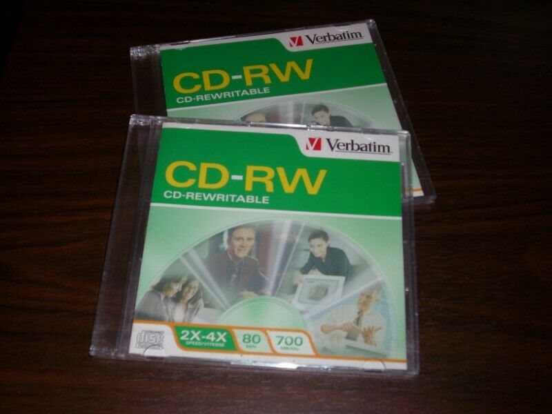 Lote x 2 CD Regrabables Marca Verbatim / Nuevos, Sellados y