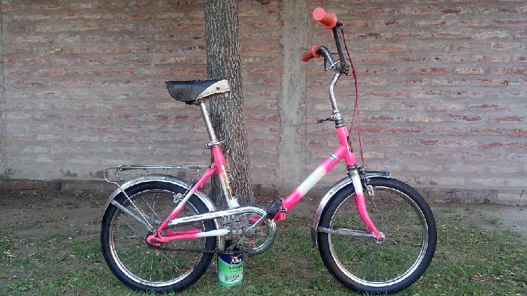 Bicicleta antigua de niña plegable tipo aurorita rodado 16