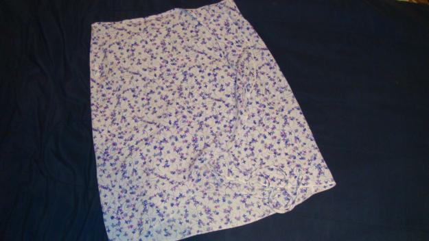 pollera falda pareo de seda floreada usada