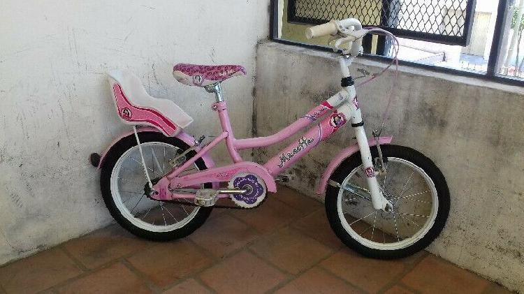 bicicleta musetta betty blue rodado 14 paseo full excelente