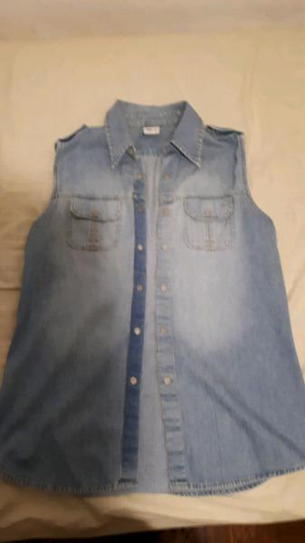 chaleco jean camisa kosiuko